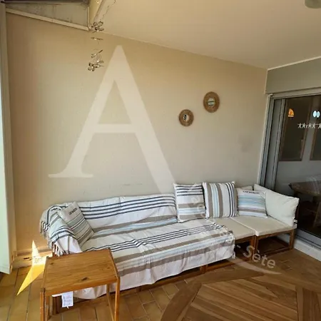 Avec Loggia Et Terrasse, 1er Ligne Et Vue Pour 4 Personnes Lägenhet Sète