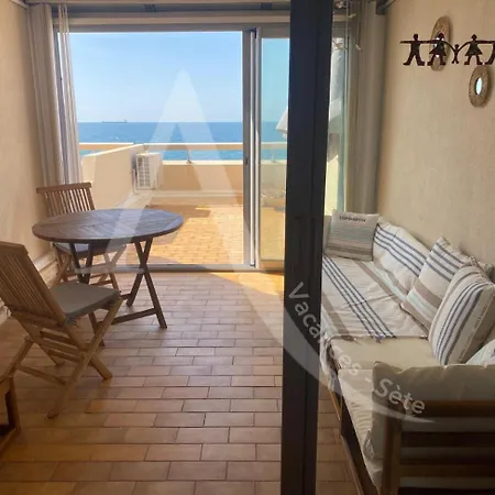 Avec Loggia Et Terrasse, 1er Ligne Et Vue Pour 4 Personnes Lägenhet Sète