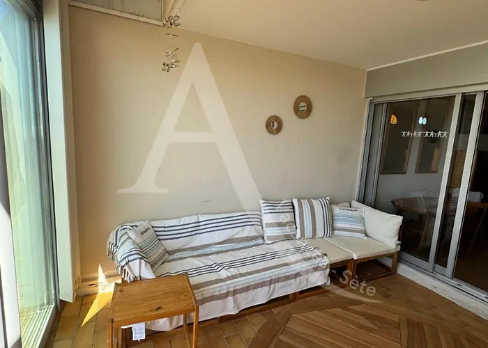 Avec Loggia Et Terrasse, 1er Ligne Et Vue Pour 4 Personnes 아파트 세테